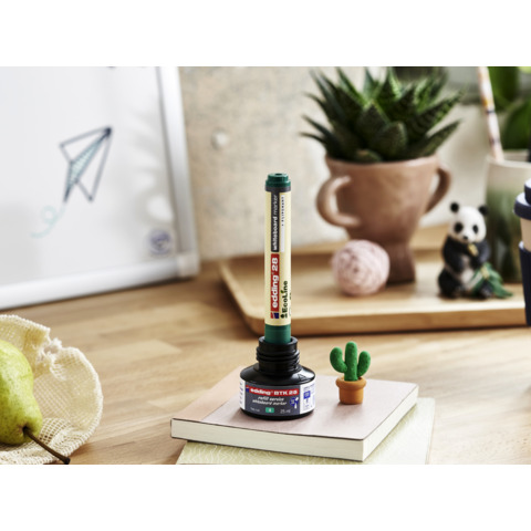 Marcatore per lavagne bianche Edding 28 EcoLine punta tonda - tratto 1,5-3 mm verde - 4-28004